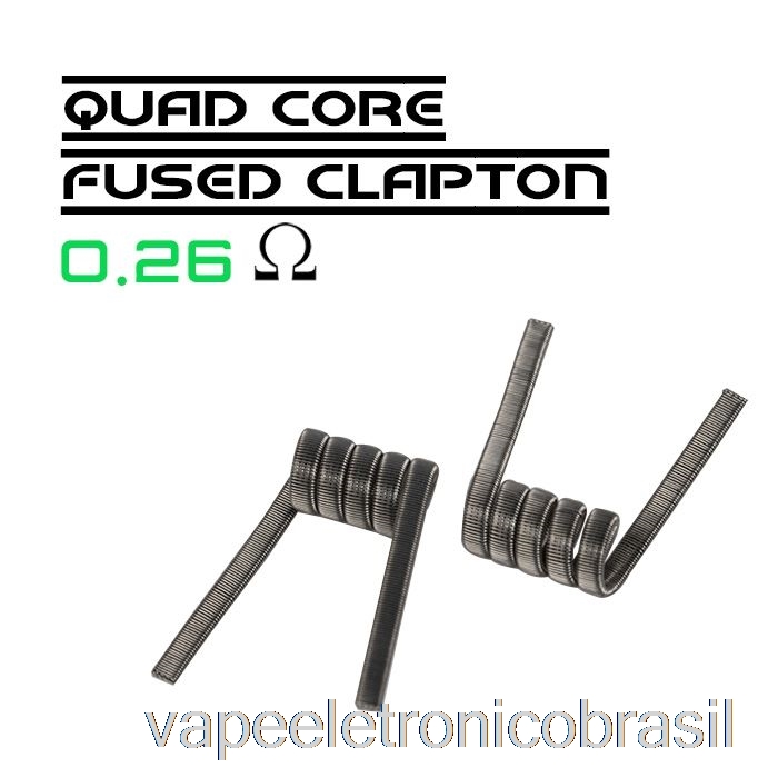 Vape Vaporesso Wotofo Comp Wire - Bobinas Pré-construídas 0,26 Ohm Quad Core Fundido Clapton - Pacote Com 10